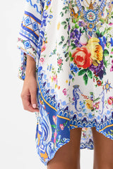 Camilla Tiles Darls Tie Sleeve Short V-Neck Kaftan