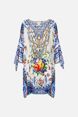 Camilla Tiles Darls Tie Sleeve Short V-Neck Kaftan