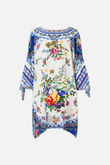 Camilla Tiles Darls Tie Sleeve Short V-Neck Kaftan