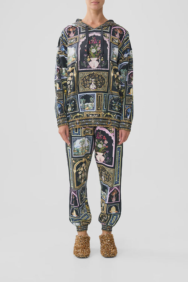 Camilla Ottoman Elegance Silk Hem Band Boyfriend Hoodie