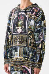 Camilla Ottoman Elegance Silk Hem Band Boyfriend Hoodie
