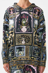 Camilla Ottoman Elegance Silk Hem Band Boyfriend Hoodie