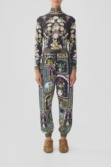 Camilla Ottoman Elegance Jersey Track Pant with Silk Details