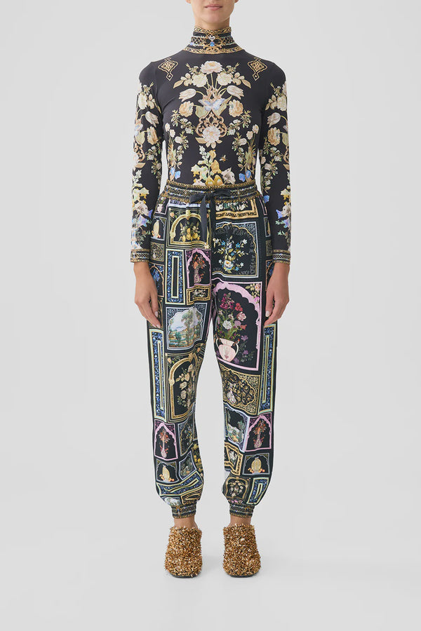 Camilla Ottoman Elegance Jersey Track Pant with Silk Details