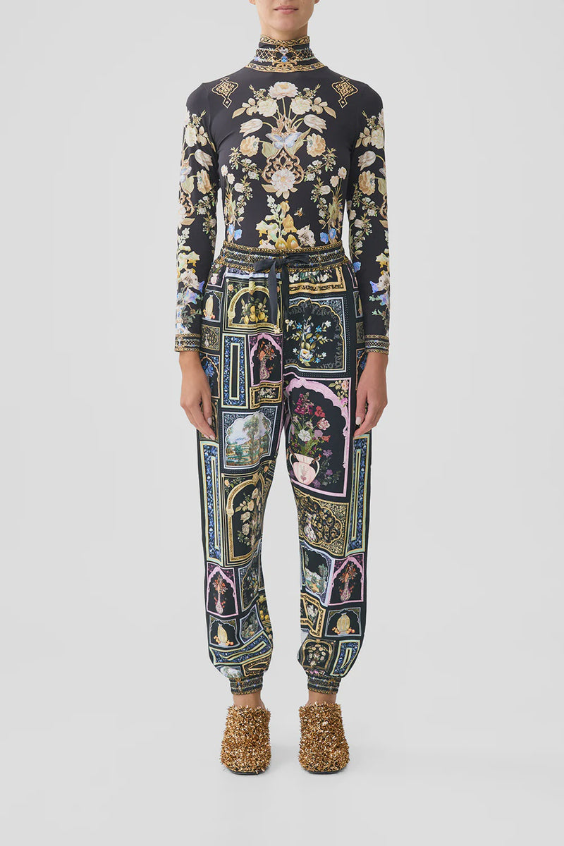 Camilla Ottoman Elegance Jersey Track Pant with Silk Details