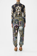 Camilla Ottoman Elegance Jersey Track Pant with Silk Details
