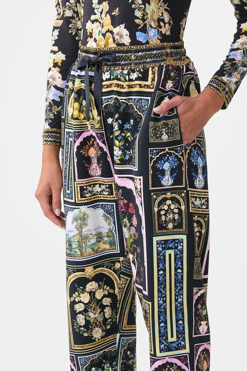 Camilla Ottoman Elegance Jersey Track Pant with Silk Details