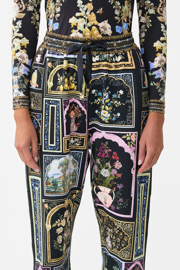 Camilla Ottoman Elegance Jersey Track Pant with Silk Details