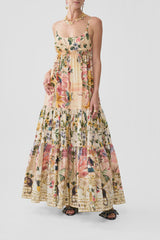 Camilla Welcome to the White Lotus Long Dress with Jersey Bodicee