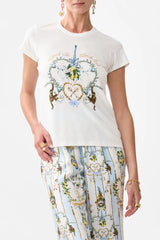 Camilla Venus on a Vespa Slim Fit Round Neck T-Shirt