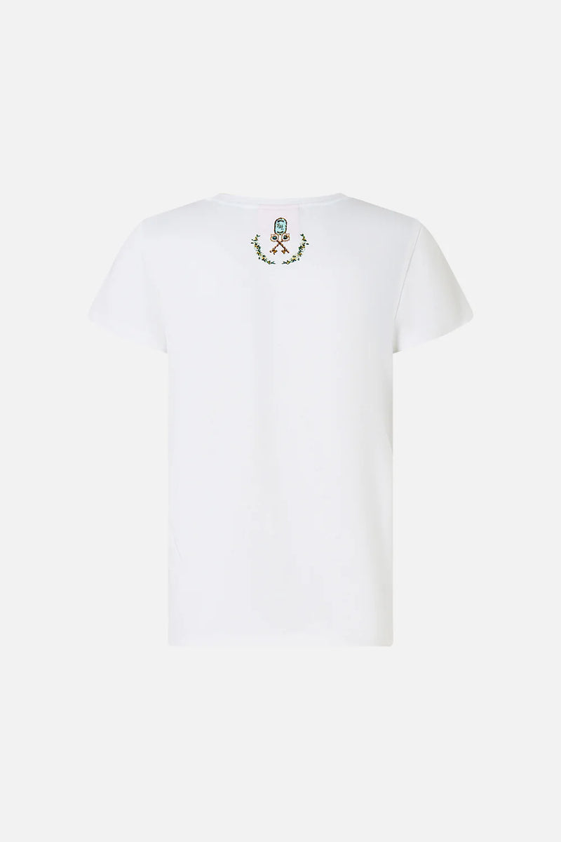 Camilla Venus on a Vespa Slim Fit Round Neck T-Shirt