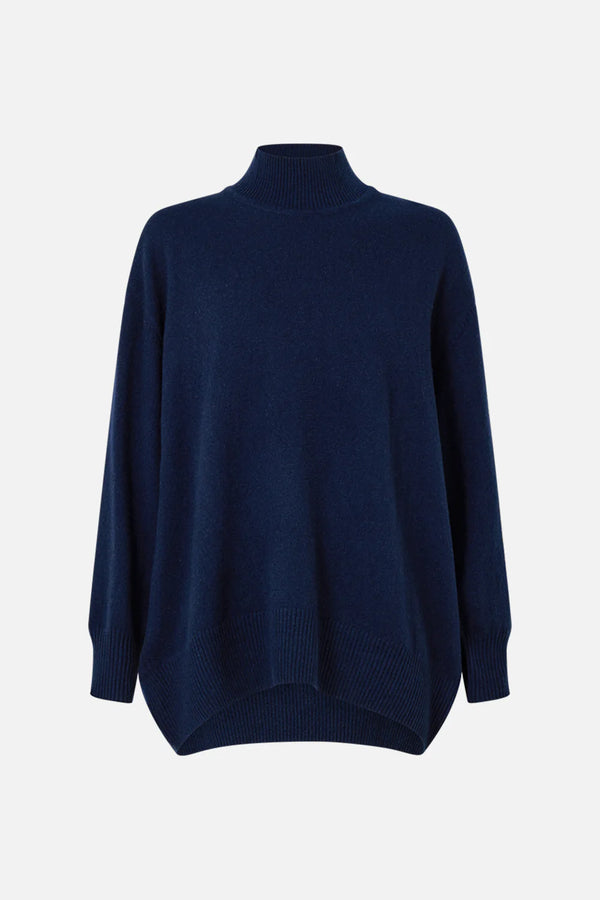 Camilla Ornate on a Plate Silk Back Turtle Neck Knit