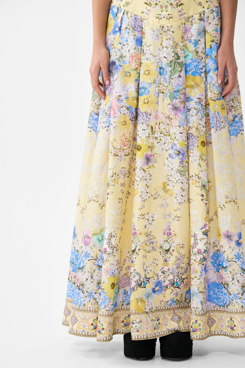 Camilla Darling Buds Corset Waist Maxi Skirt