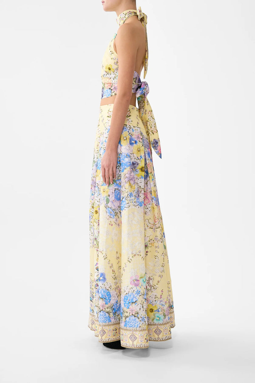 Camilla Darling Buds Corset Waist Maxi Skirt