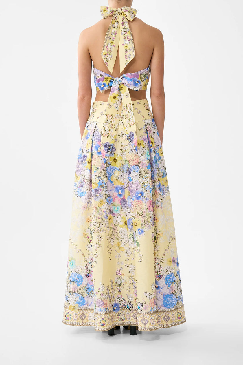 Camilla Darling Buds Corset Waist Maxi Skirt