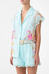 Camilla Bazaar Blooms Button Through Collared Top