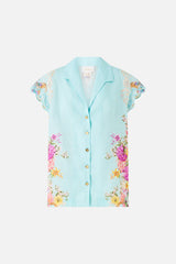 Camilla Bazaar Blooms Button Through Collared Top
