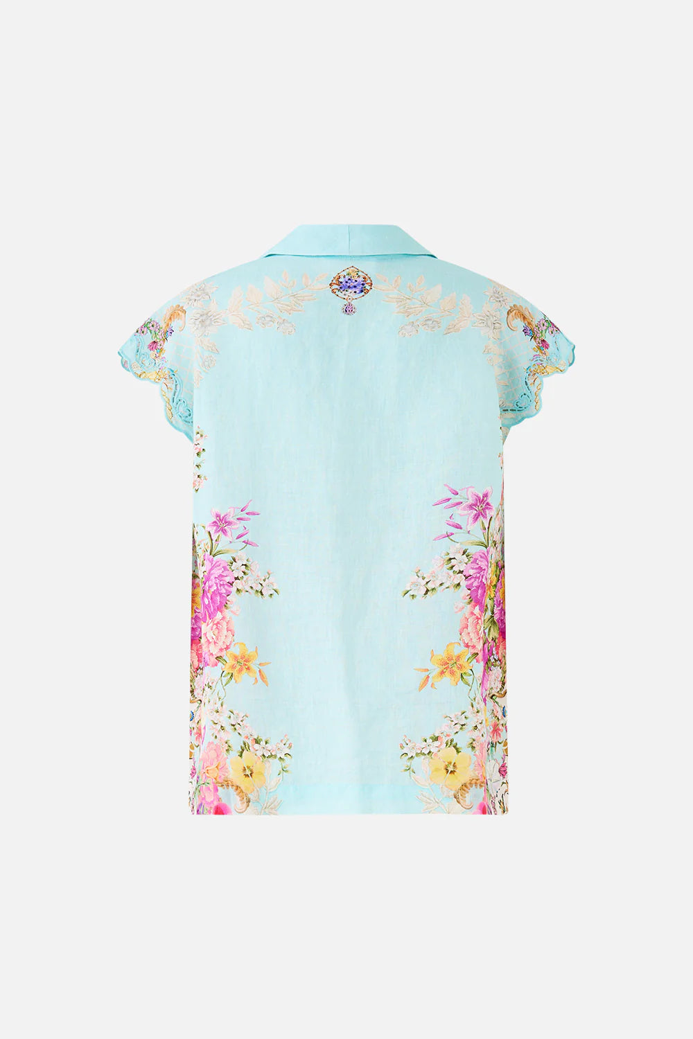 Camilla Bazaar Blooms Button Through Collared Top