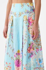 Camilla Bazaar Blooms Corset Waist Wide Leg Pants