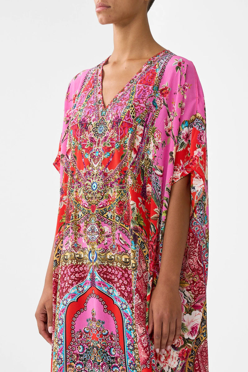 Camilla Heirloom Empire  Slim Fit Kaftan with Split