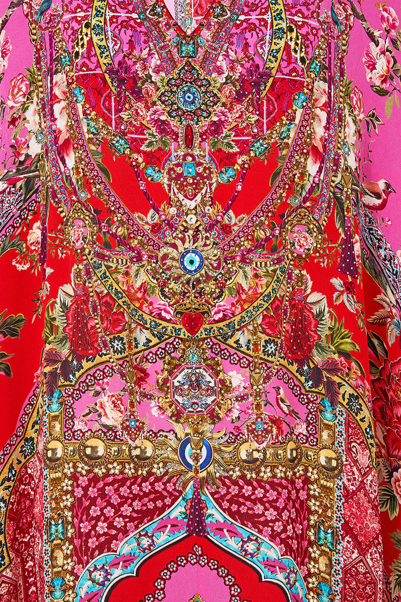 Camilla Heirloom Empire  Slim Fit Kaftan with Split