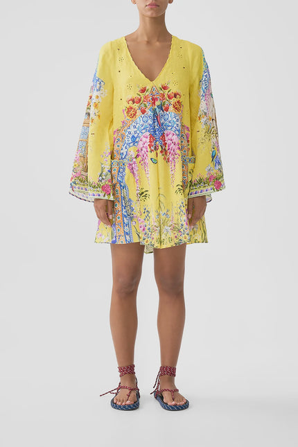 Camilla Sultanahmet Summer Pocket Dress with Low Back & Wide Sleeves