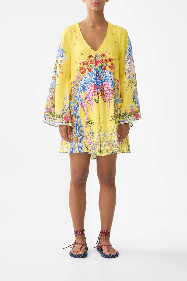 Camilla Sultanahmet Summer Pocket Dress with Low Back & Wide Sleeves