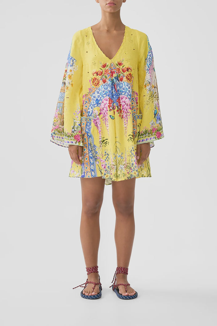 Camilla Sultanahmet Summer Pocket Dress with Low Back & Wide Sleeves