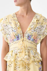 Camilla Darling Buds Waisted Short Dress with Ruffle Details