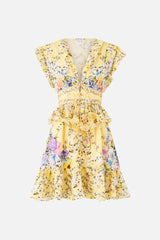 Camilla Darling Buds Waisted Short Dress with Ruffle Details