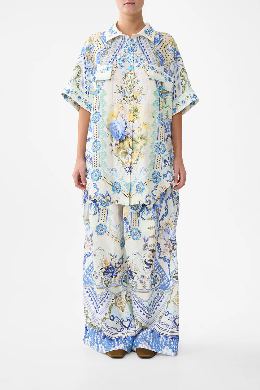 Camilla My Homespun Wide Leg Trouser with Front Pockets