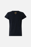 Camilla Feline Folklore Slim Fit Round Neck T-Shirt - Black