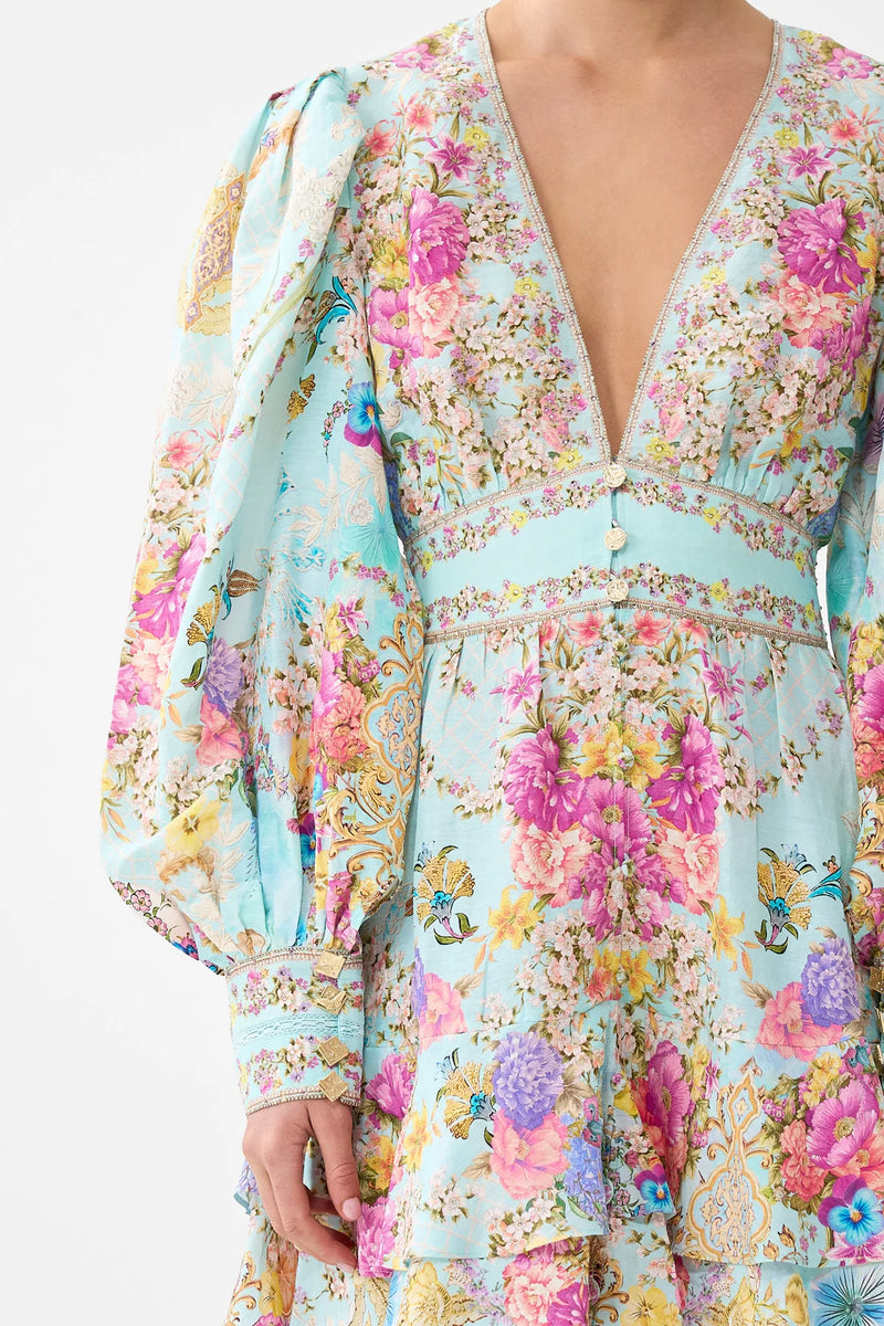 Camilla Bazaar Bloom Button Front Frill Dress