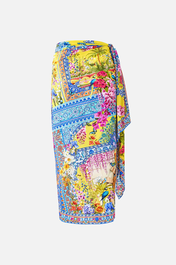 Camilla Sultanahmet Summer Eyelet Wrap Maxi Sarong with Tie Waist