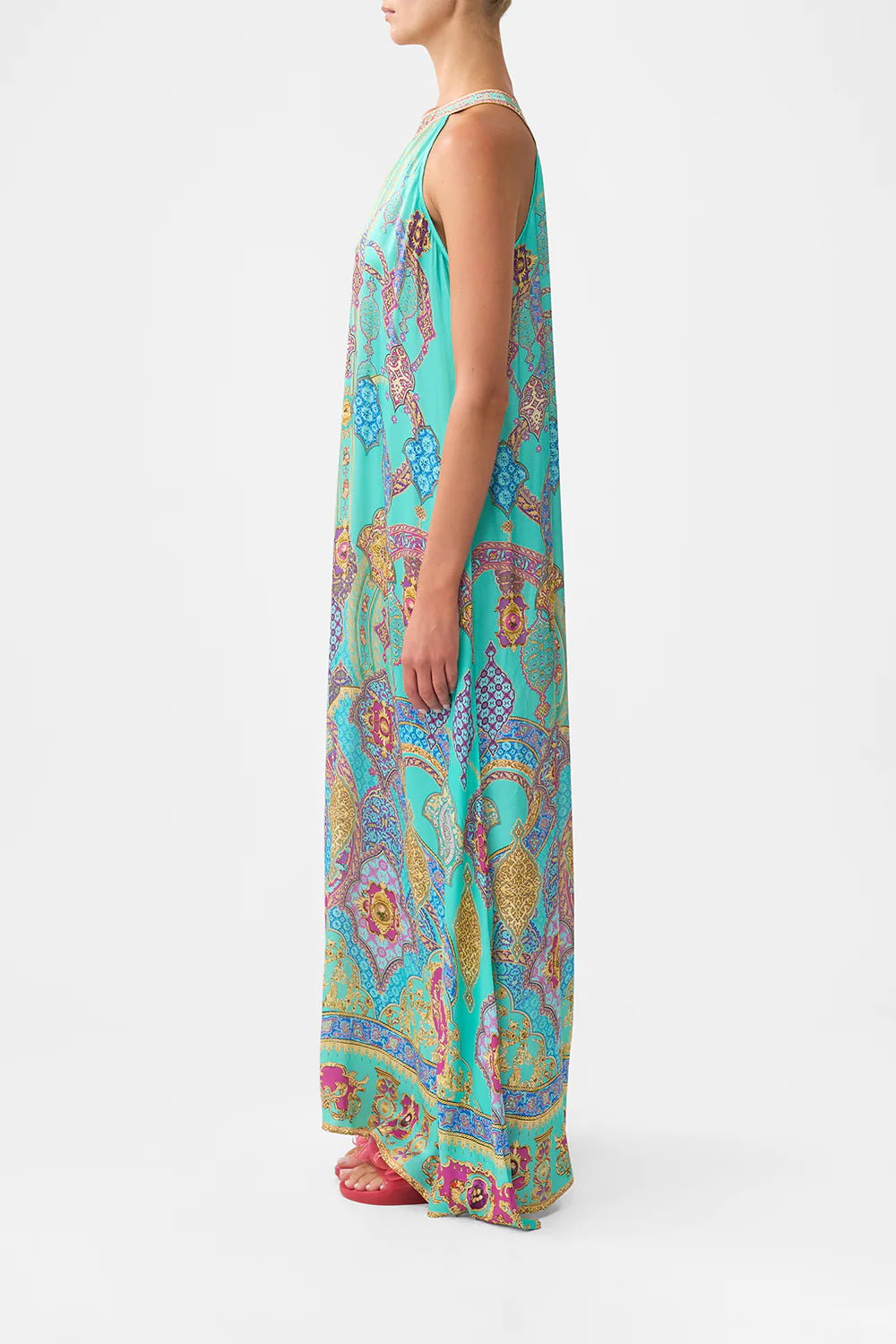 Camilla The Concubines Corridor One Shoulder Kaftan with Neckband