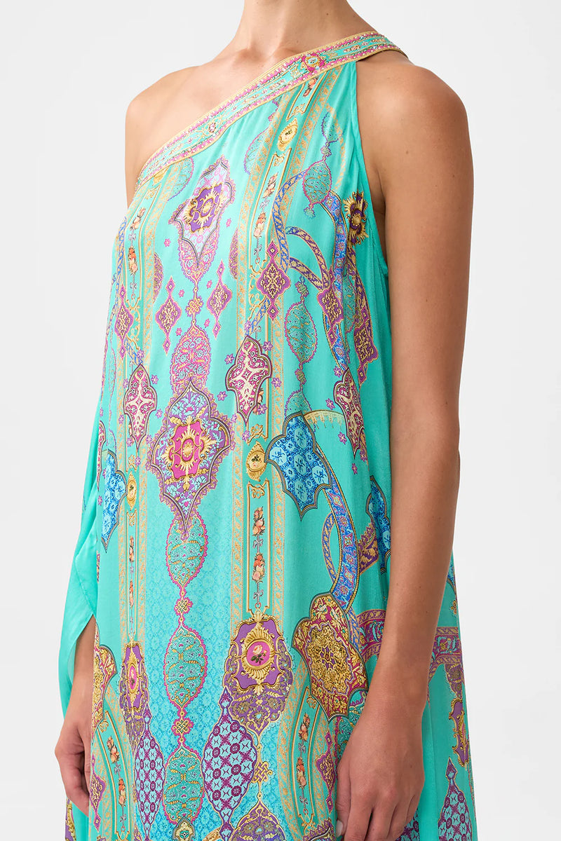 Camilla The Concubines Corridor One Shoulder Kaftan with Neckband