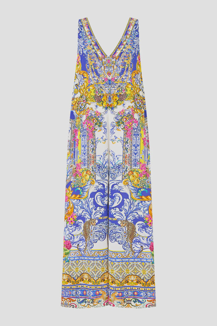 Camilla España Nirvana V Neck Flared Jumpsuit