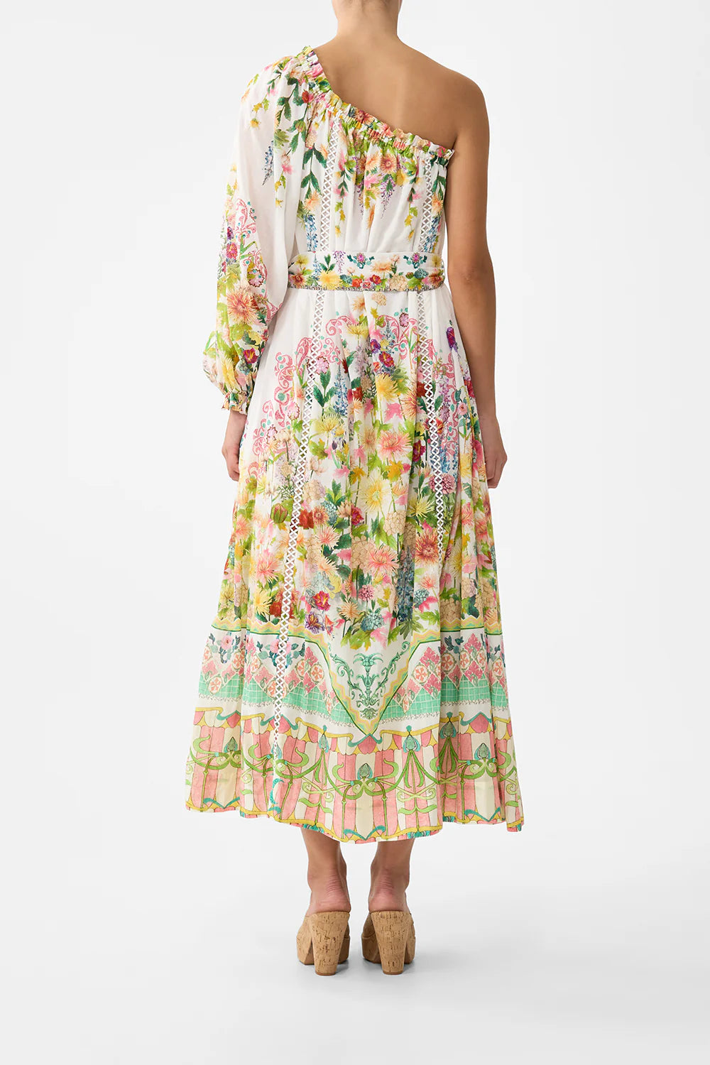 Camilla The Call of Catalonia One Shoulder Dress With Blouson Sleeve