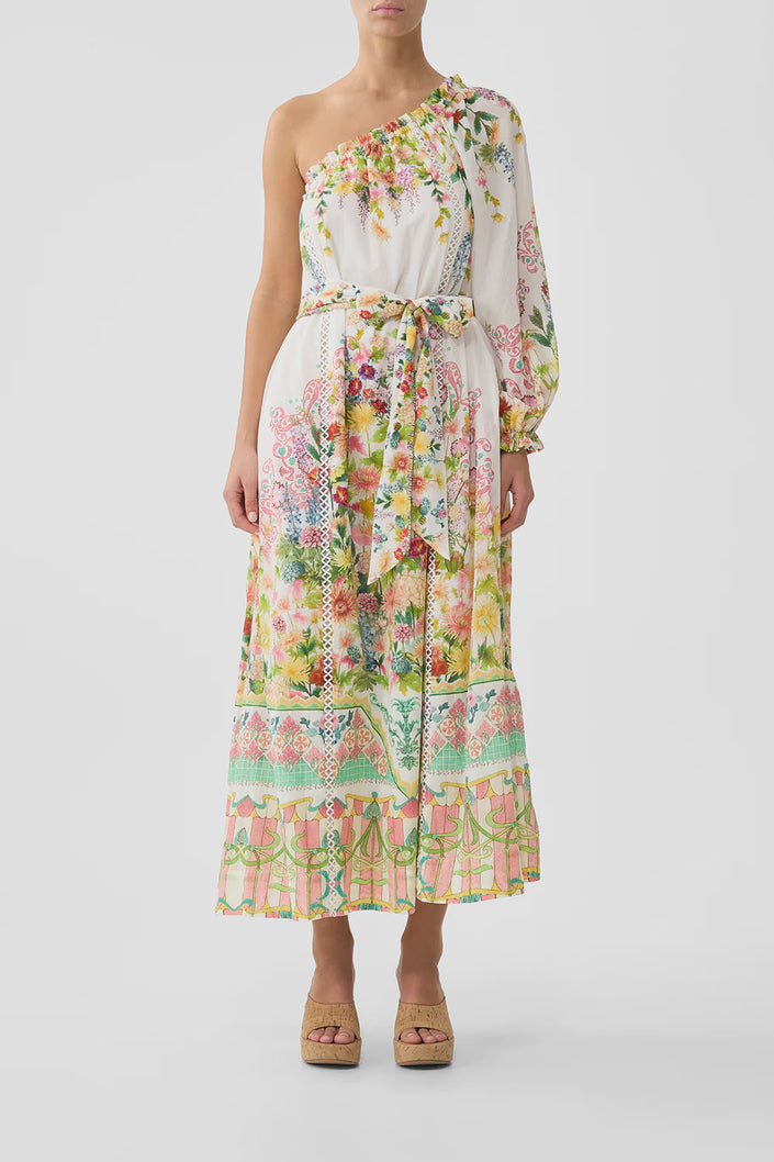Camilla The Call of Catalonia One Shoulder Dress With Blouson Sleeve