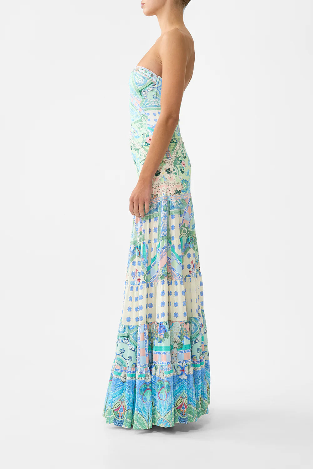 Camilla Midsummer Mosaics Jersey Spliced Tiered Skirt