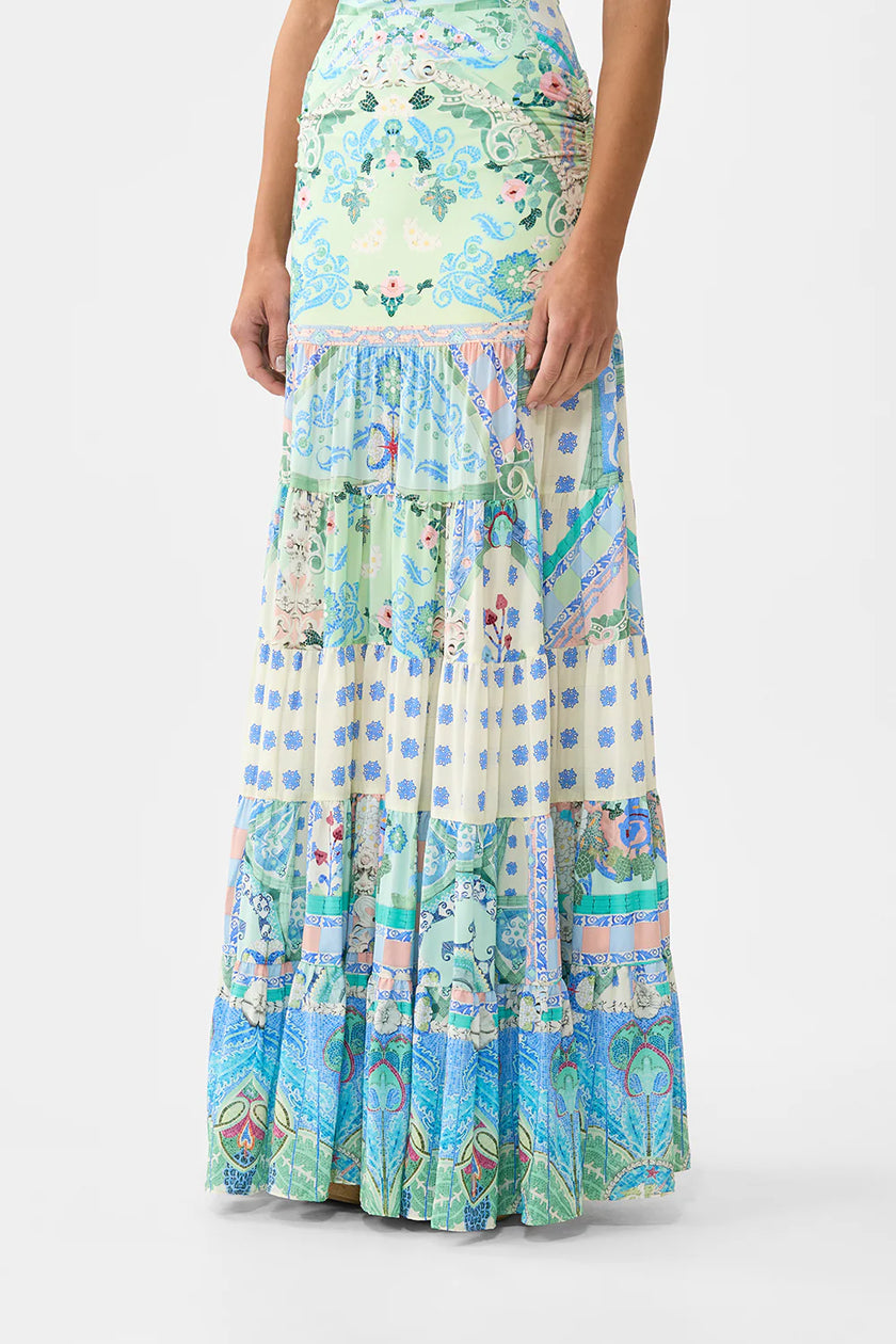 Camilla Midsummer Mosaics Jersey Spliced Tiered Skirt