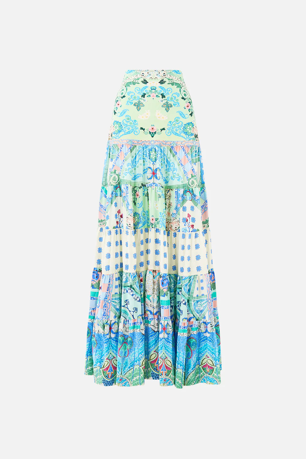 Camilla Midsummer Mosaics Jersey Spliced Tiered Skirt