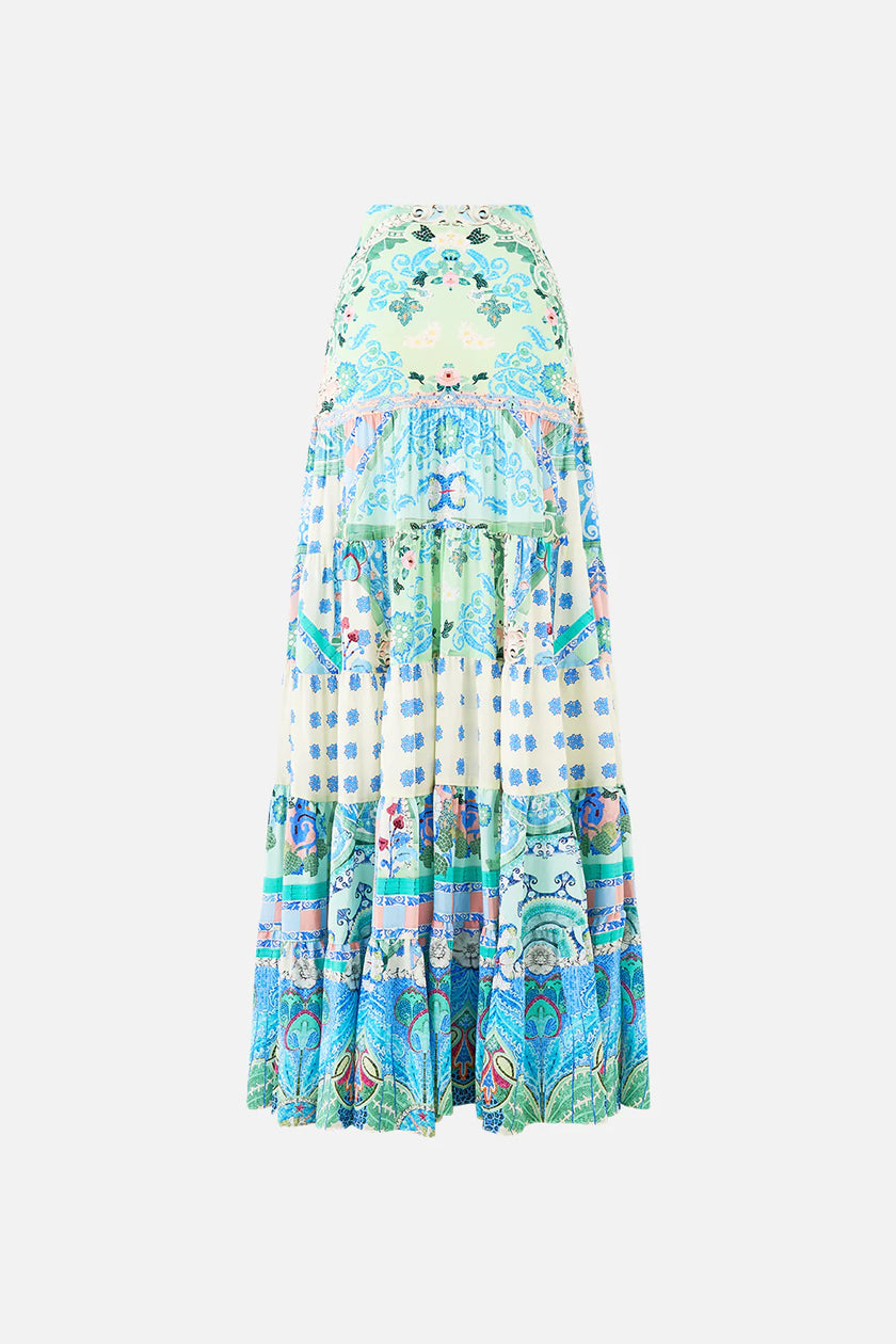 Camilla Midsummer Mosaics Jersey Spliced Tiered Skirt