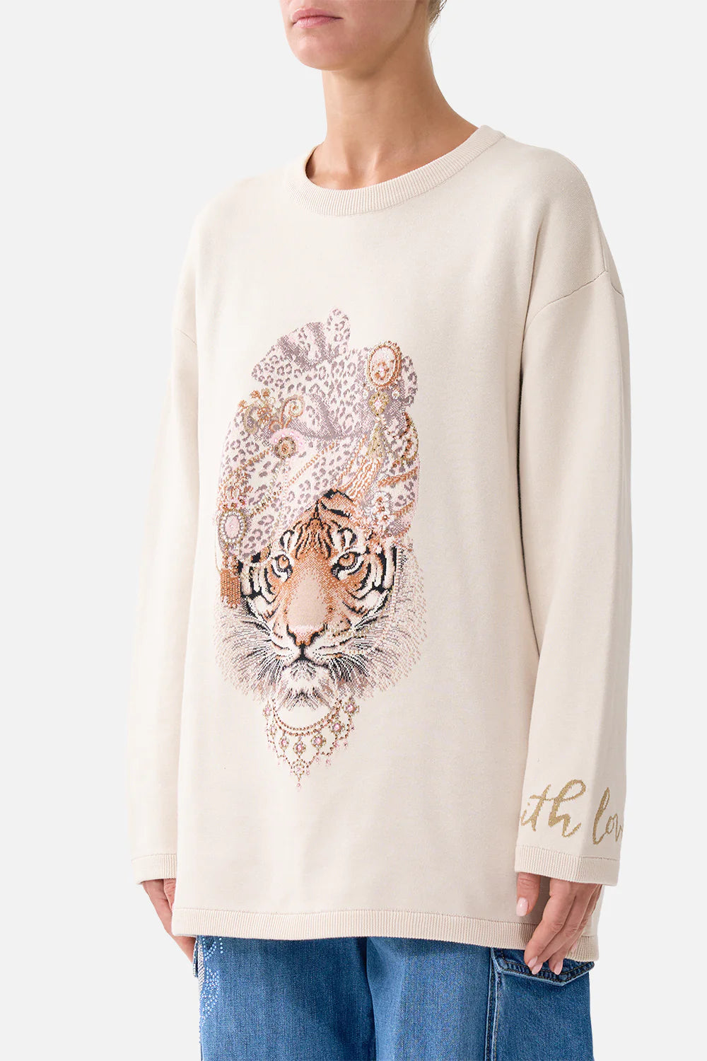 Camilla Aranjuez Animalia Boxy Crew Neck Sweater