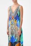 Camilla Jungle Flight V-Neck Flared Jumpsuit