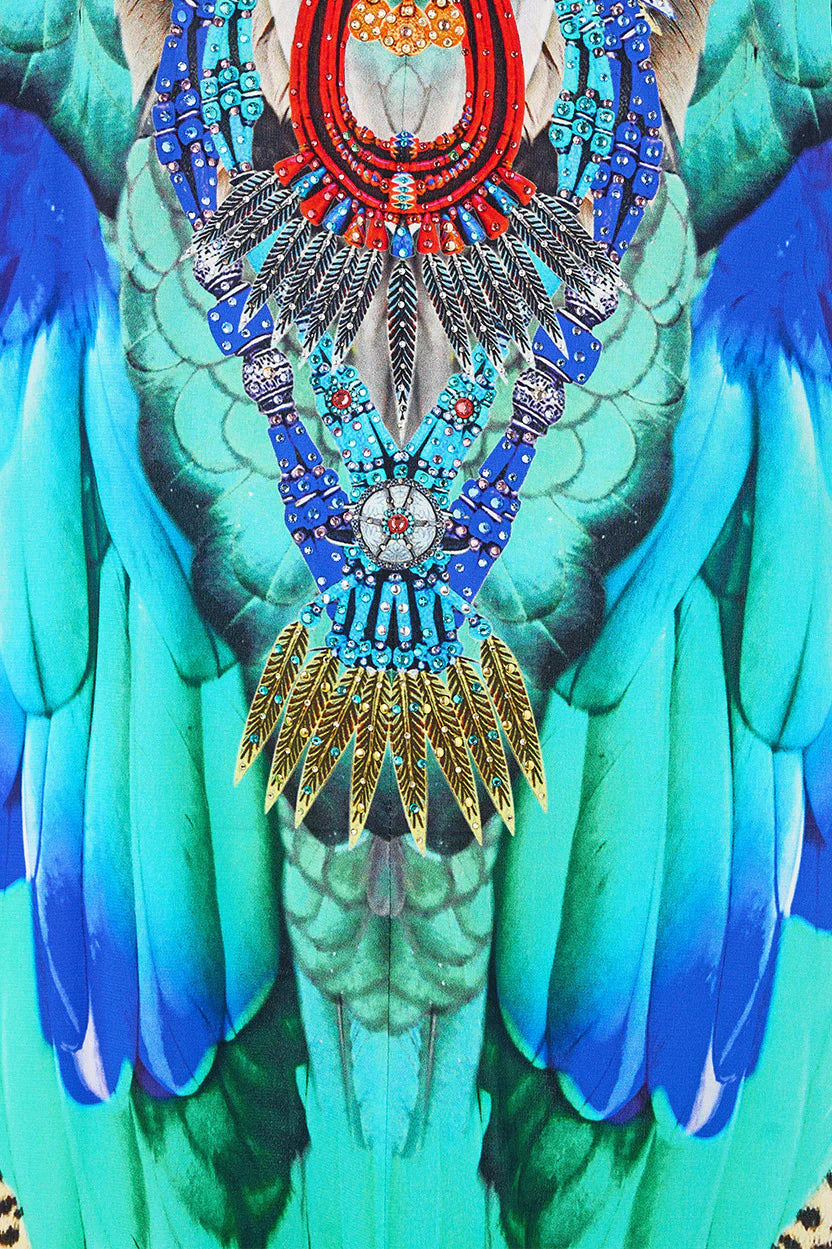 Camilla Jungle Flight V-Neck Flared Jumpsuit