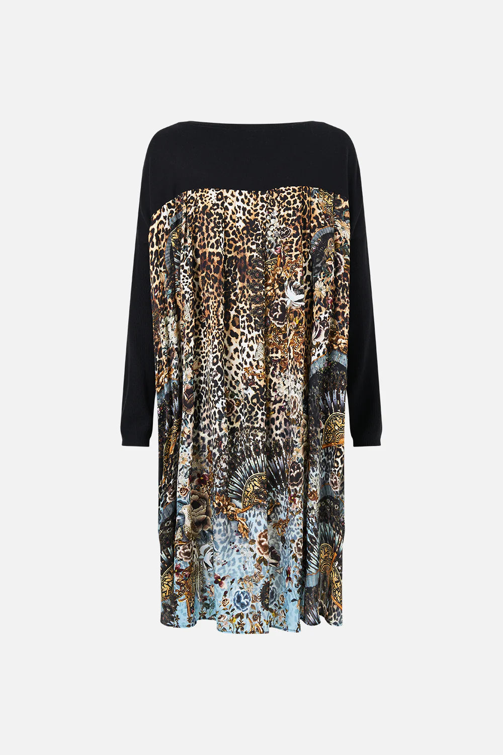 Camilla Fiesta Seiesta Repeat Knit Jumper with Pleated Silk Back