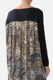 Camilla Fiesta Seiesta Repeat Knit Jumper with Pleated Silk Back