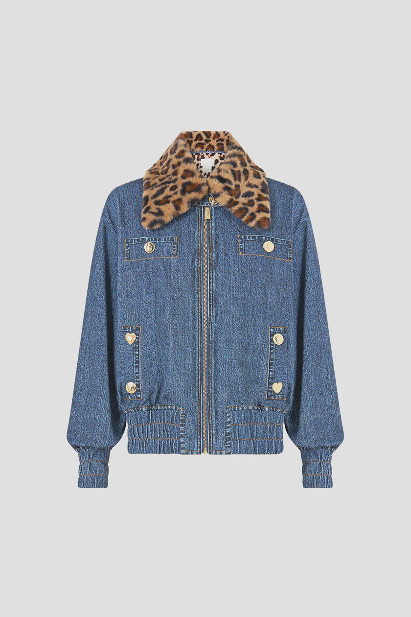 Camilla  Fiesta Siesta Repeat Terry BomberJacket with Pocket Detail