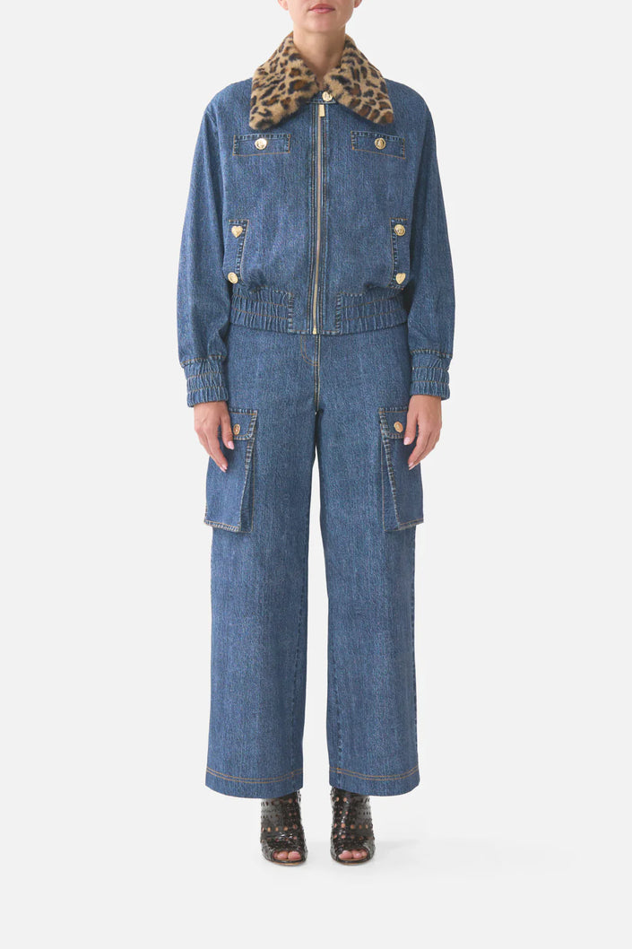 Camilla  Fiesta Siesta Repeat Terry BomberJacket with Pocket Detail